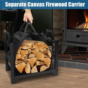 Support <span class=keywords><strong>de</strong></span> bois <span class=keywords><strong>de</strong></span> chauffage intérieur avec porte-bûches en bois pour accessoires <span class=keywords><strong>de</strong></span> <span class=keywords><strong>cheminée</strong></span> - Product Image 3