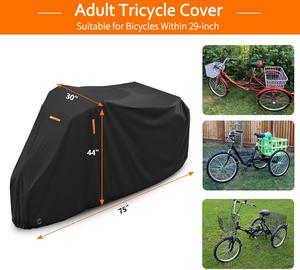 Capa de Moto Personalizada Grande e Resistente com Caixa Superior, Impermeável e com Proteção UV, Capa para Bicicleta - Product Image 2