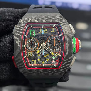Reloj deportivo mecánico para hombre, de fibra de carbono, tourbillon, resistente al agua, de alta calidad, fabricado a medida en fábrica. - Product Image 1