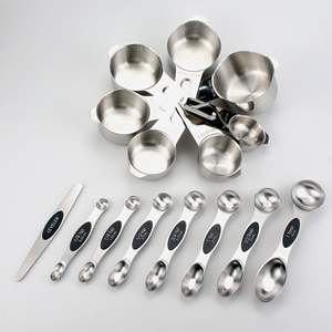 Juego de Tazas y Cucharas Medidoras de Acero Inoxidable, Tazas y Cucharas, Utensilios de Cocina para Cocinar y Hornear - Product Image 5