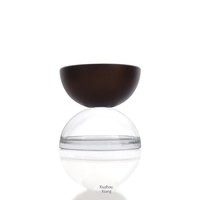 Botol Parfum Semi-Bulat Kaca Transparan Besar dengan Nosel Semprot, Dapat Diisi Ulang, Logo Dapat Disesuaikan Melalui Sablon Sutra