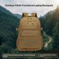 Sac à dos tactique multifonctionnel résistant aux déchirures en Oxford pour ordinateur portable, randonnée, alpinisme et activités de plein air