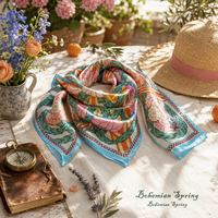 Foulard en Soie de Mûrier 100% 90x90cm – Bandana de Luxe pour le Cou, Idéal comme Foulard de Tête – Cadeau Parfait