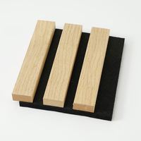 Panneaux acoustiques en lattes de bois pour mur, panneaux insonorisants avec dos en feutre noir pour bureau, studio et salle de réunion