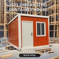 Maison préfabriquée moderne en conteneur de 20 pieds, villa préfabriquée en acier à faible coût, hôtel, appartement construit avec des panneaux sandwich en Roumanie