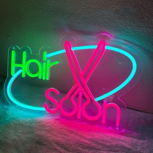 Letrero LED de Neón Personalizado para Barbería, Diseño de Tijeras y Peine, Luz de Neón para Decoración de Pared de Salón de Belleza o Tienda - Product Image 5