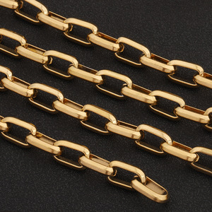 Stainless Steel Rectangular Chain Heavy Duty <b>Bag</b> Hanger Industrial Style Jewelry <b>Accessory</b> Gold Plated Zhejiang Spring 2025 - Product Image 1