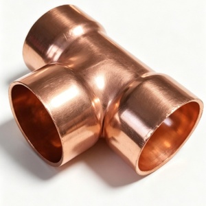 High Quality <b>Copper</b> Equal Diameter Tee for Small/Middle Diameter Pipes Welding Bending High Purity 99.995% Customizable Sizes - Product Image 2