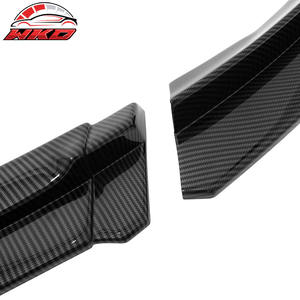 Pour Tesla Model 3 2017-2023 IKON V4 Lèvre de pare-chocs avant 3 pièces en ABS imitation carbone de haute qualité, kit carrosserie - Product Image 5