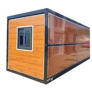 Rumah kontainer lipat anyaman penyimpanan dapat dilipat rumah prefabrikasi untuk toko