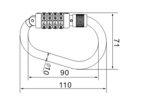 Tonyon <span class=keywords><strong>mejores</strong></span> accesorios de bicicleta <span class=keywords><strong>Cable</strong></span> motocicleta casco bloqueo seguridad bicicleta motocicleta casco antirrobo bloqueo - Product Image 4