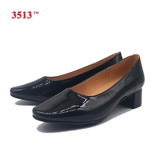 Femmes dames <span class=keywords><strong>noir</strong></span> cuir verni pompes chaussures <span class=keywords><strong>talon</strong></span> - Product Image 6