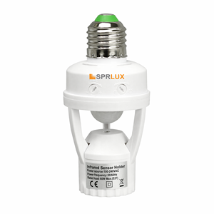 Soporte de Lámpara con Sensor de Movimiento Infrarrojo para Plástico, con Interruptor <span class=keywords><strong>E27</strong></span>, Color Blanco, Certificado CE, 2 Años de Garantía, Alta Calidad - Product Image 2