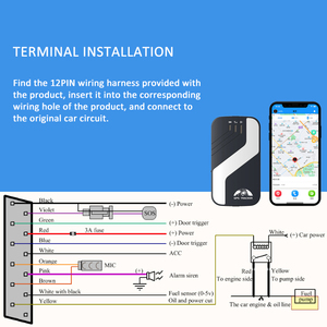 Auto-Zubehör 4G SIM-Karte 9-40V Echtzeit-Positionierung GPS-Tracker Kabellos Wasserdicht IP67 Kompatibel mit Motorrad/Fahrrad - Product Image 3