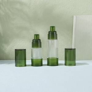 Calidad 15ml 30ml 50ml Botella de bomba sin aire <span class=keywords><strong>verde</strong></span> <span class=keywords><strong>militar</strong></span> de plástico para Esencia de loción de crema - Product Image 5