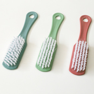 Shoe Brush Nylon Bristles With Hanging Loop For Cleaning Shoes And Clothes Blue Green Pink - Product Image 2