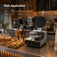 Machine à cornets de crème glacée électrique professionnelle 1200W en acier inoxydable pour confiserie et restaurant