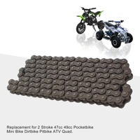 Chaîne de Remplacement GOOFIT 25H 138 pour Moto, Scooter, Mini Moto, Dirt Bike, Pit Bike, VTT et Quad 2 Temps 47cc 49cc