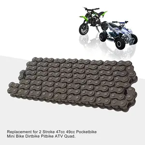 Dirt Bike Chain GOOFIT 25H 138 Chain Replacement For 2 Stroke 47cc 49cc Pocket Bike Mini Bike Dirt Pit Bike ATV Quad