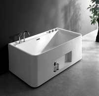 Baignoire ovale en acrylique Foshan pour spa, usage hôtelier moderne, vente directe usine, projet personnalisé, autoportante, garantie 5 ans, baignoires économiques