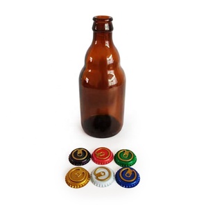 Bán buôn 330ml & 500ml Hổ phách rõ ràng Glass Beer chai tròn rỗng chai cho nước thơm & bia bao bì tùy chỉnh - Product Image 5