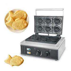 Oem 110V 220V Snack maschine Kommerzielle Mini Fisch form Waffeleisen Taiyaki Maschinen hersteller Ce Industrielle Fisch form Kuchen maschine