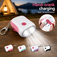 Mini lampe torche rechargeable à manivelle, lumière de sécurité LED pour kit de survie et trousse de premiers secours, cadeaux d'affaires