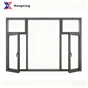Fenêtre à battant moderne insonorisée en alliage d'aluminium avec verre trempé feuilleté et moustiquaire en acier inoxydable, certifiée Energy Star, pour entrée de villa - Product Image 2