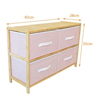 Commode à 4 tiroirs en bambou de ferme pour meubles de maison pour chambre à coucher salon entrée bar à domicile ou tour de rangement scolaire