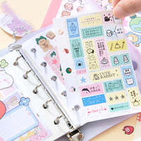 SIMNO Kawaii 30 feuilles bricolage autocollant décoratif livre Journal matériel Kpop autocollants enfants cadeau école papeterie