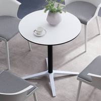 Bureau de conférence de direction au design moderne, mobilier de bureau durable, pour petites réunions de négociation et réception, modulaire, blanc, garantie 5 ans