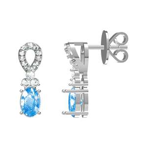 ต่างหูแบบชาติพันธุ์สีทอง10K/14K/18K มีสไตล์ทำจากโรเดียมประดับเพชรสำหรับคนรักเครื่องประดับที่มีจริยธรรม - Product Image 1