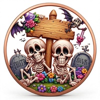 Pièce de monnaie d'Halloween en cuivre fin 999, double face, haute relief, imprimée UV, médaille de collection ronde 1 oz 5 oz