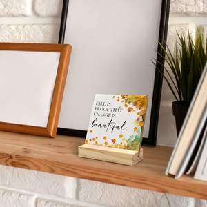 Bespoke ที่วางป้ายโลหะตกแต่งโต๊ะทำจากอะคริลิคสีใสพร้อมขาตั้งไม้ของขวัญสำหรับคุณแม่ - Product Image 4