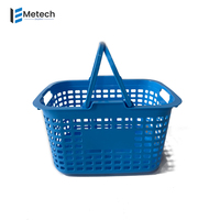 Paniers de courses en plastique portables de grande capacité personnalisables pour supermarchés