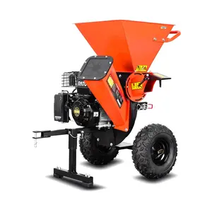 Factory Price MIni Home Use 7HP Gasoline Wood Chipper With Tow Bar