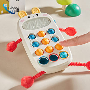 Téléphone jouet pour bébé, jouet à tirer en <span class=keywords><strong>silicone</strong></span> souple pour développer la motricité fine, jouet <span class=keywords><strong>de</strong></span> <span class=keywords><strong>dentition</strong></span> pour nourrissons, motifs lapin/girafe - Product Image 4