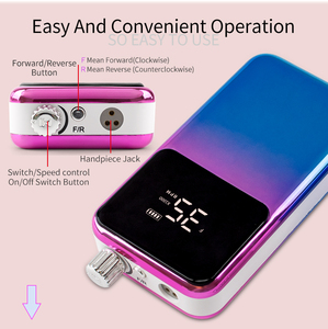 Kit de perceuse à ongles électronique professionnelle portable <span class=keywords><strong>Melodysusie</strong></span> 35000 tr/min personnalisable avec marque privée pour ongles en acrylique - Product Image 5