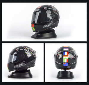 Wejump Mũ bảo hiểm mini mô hình dễ thương nhỏ thu nhỏ vật nuôi bảo vệ mũ ABC đầy đủ mặt Mũ bảo hiểm xe máy - Product Image 3