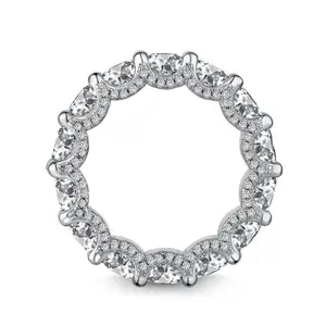 2023 Luxus Bling 18 Karat Gold 925 Silber Ringe mit Zirkonia Schmuck Full Diamond Zirkon Ring 925 für Frauen