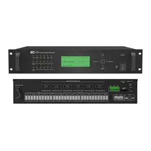 Long life span 8 channel pa system paging External power control 10 Zone Weekly Timer with Mp3 multi voice alarm system