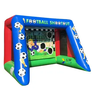 kids fun playing football gate bounce house commercial inflatable football goal play area