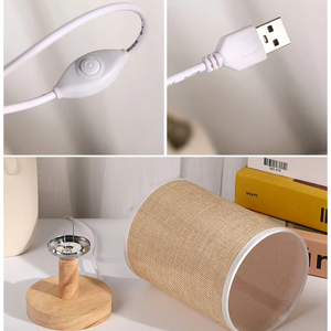 Lámpara Decorativa LED Inteligente para el Hogar, de Madera Maciza, para Mesa de Noche, Lectura, Dormitorio, Estudio, Ahorro de Energía - Product Image 3