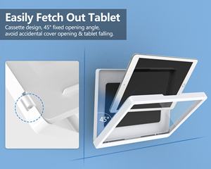 MoKo 360 Étui rotatif pour <span class=keywords><strong>tablette</strong></span> de salle de bain <span class=keywords><strong>Support</strong></span> mural en ABS résistant à l'eau pour <span class=keywords><strong>tablette</strong></span> de douche pour iPad 10.2 - Product Image 5