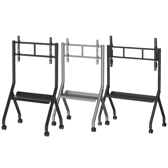 42"-75" TV Floor Stand Trending Design VESA 700*500 Mobile TV Cart Trolley Stand TV Mount Bracket