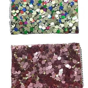 8"*12 " size Assorted Color Chunky Glitter Vinyl Synthetic Faux Leather sheets Fabric for Hair Bows Headband Head Clips Making