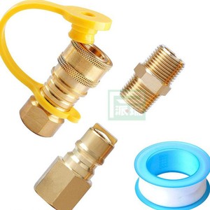 Raccord rapide en laiton 1/4 NPT mâle avec poignée pour machine de nettoyage au gaz - Product Image 4