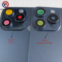 Boîtier de téléphone portable pour iPhone 13/14 Pro Promax, remplacement complet du châssis avec vitre arrière et cadre intermédiaire