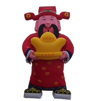Personnage de dessin animé gonflable Publicité personnalisée Dieu chinois extérieur de la richesse Festival Décoration Dieu de la fortune gonflable