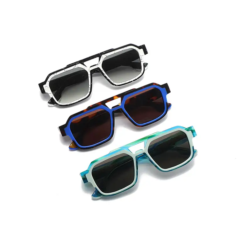 Occhiali da sole personalizzati con logo quadrato designer da uomo occhiali da sole di lusso